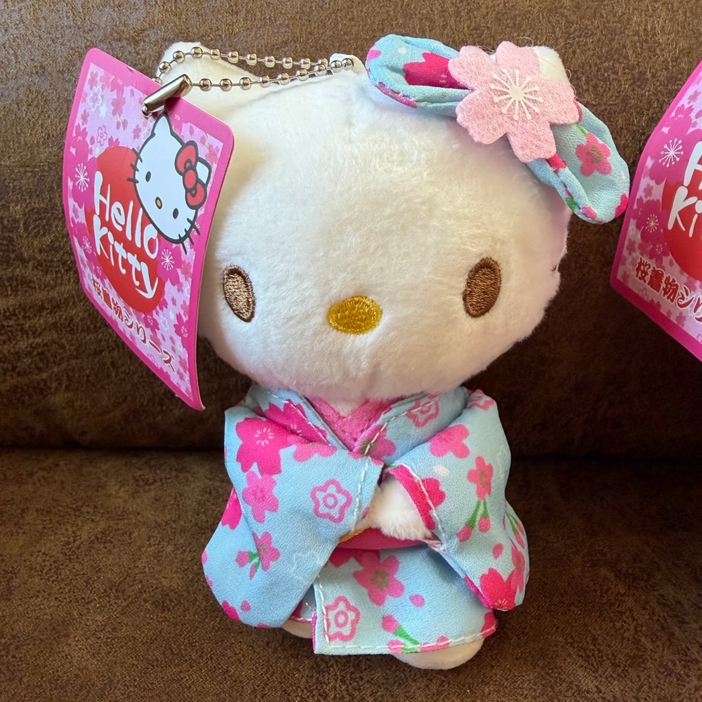 Hello Kitty Floral Kimono Plush - Pink and Blue